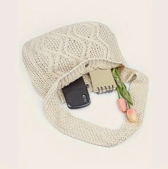 Literary Crochet Crossbody Bag - Picture 4 of 9